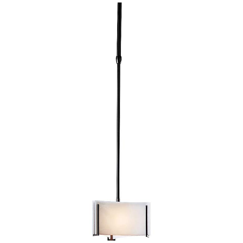 Image 2 Hubbardton Forge Exos Delta 8 inch Wide White Glass Mini Pendant