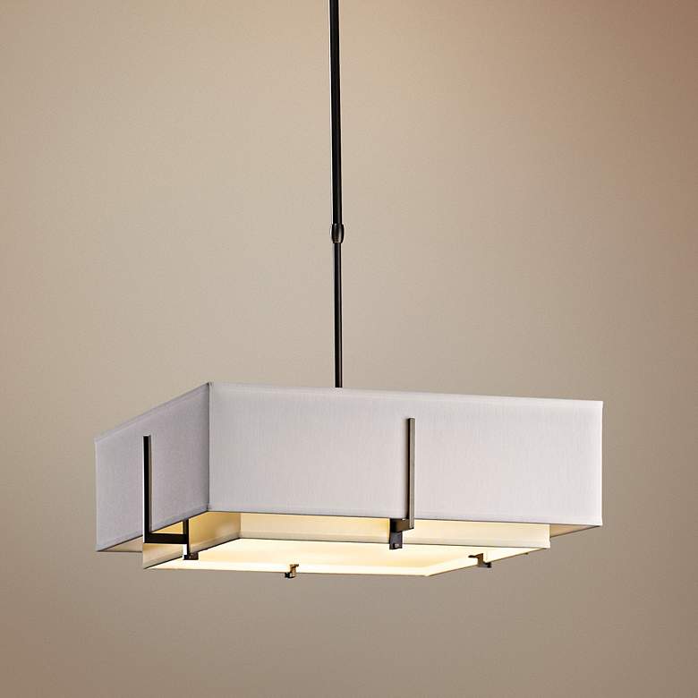 Image 1 Hubbardton Forge Exos Double Shade Square Pendant Light