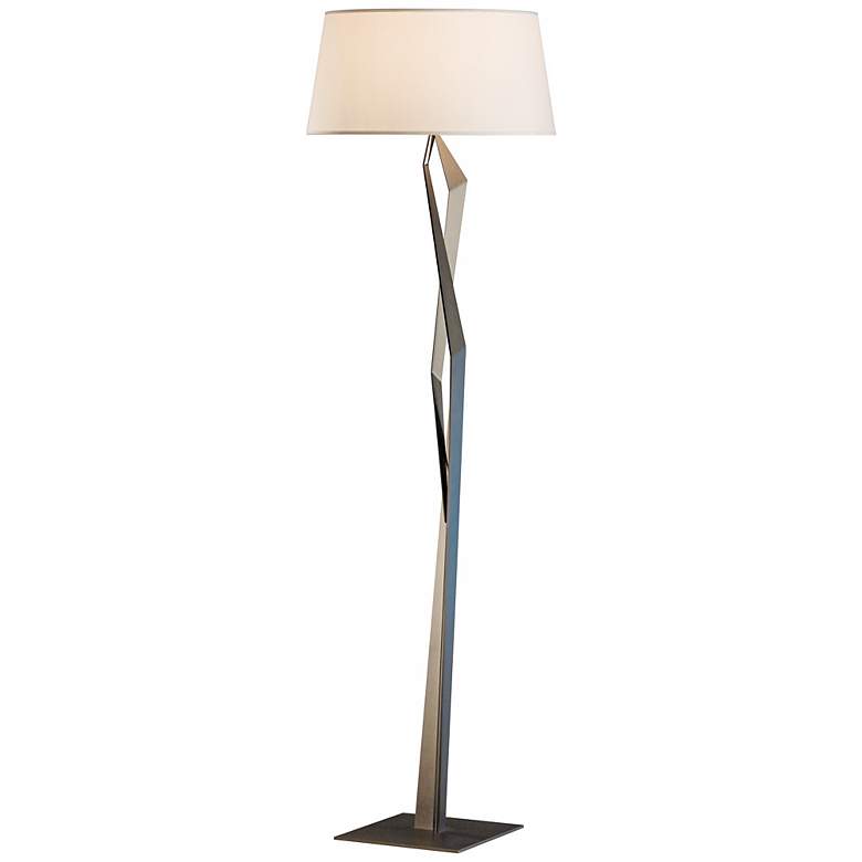 Image 1 Hubbardton Forge Facet 66 inch Dark Smoke Floor Lamp