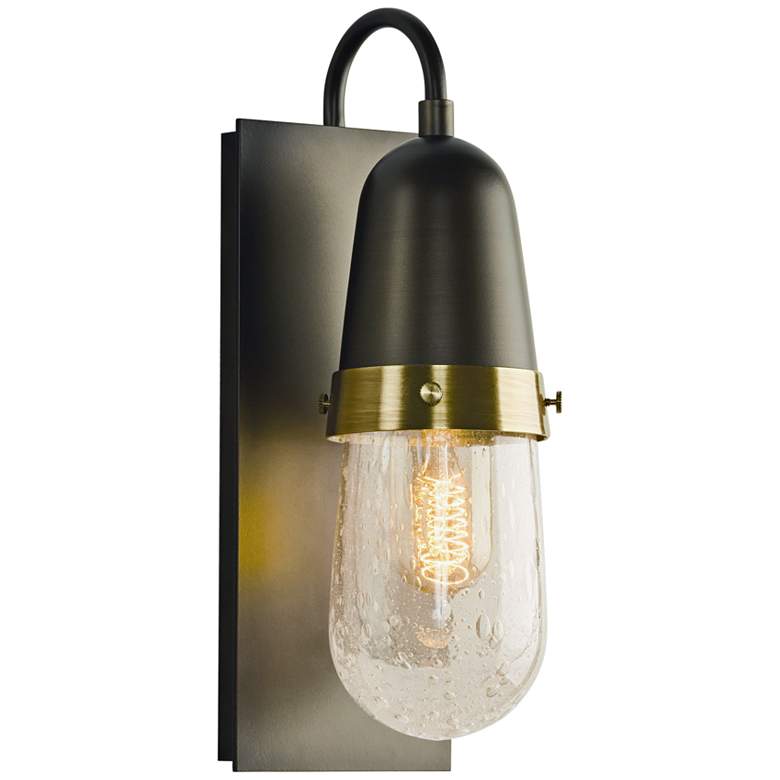 Image 1 Hubbardton Forge Fizz 13" High Dark Smoke Wall Sconce