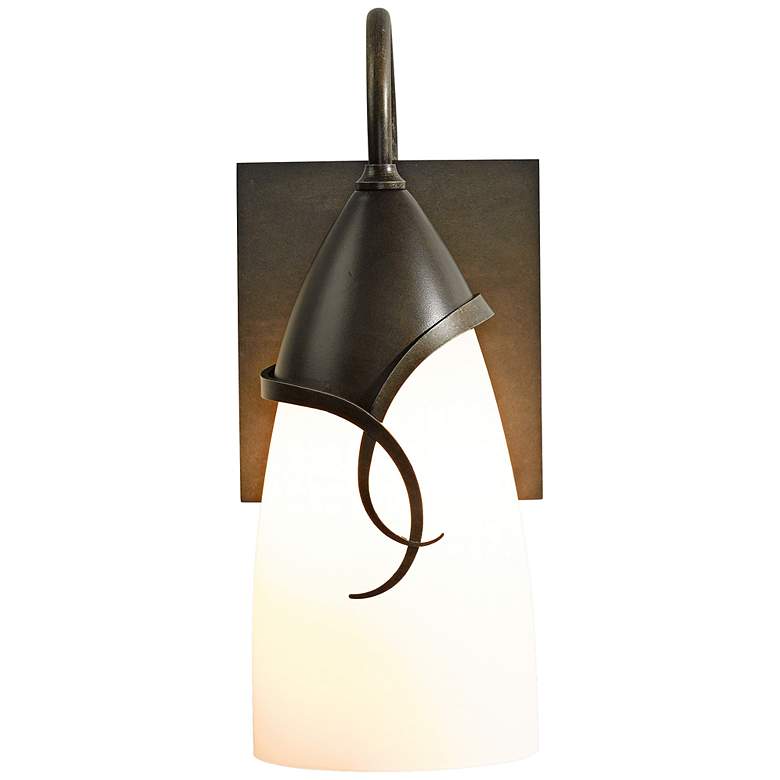 Image 1 Hubbardton Forge Flora 11 3/4" High Smoke Outdoor Wall Light