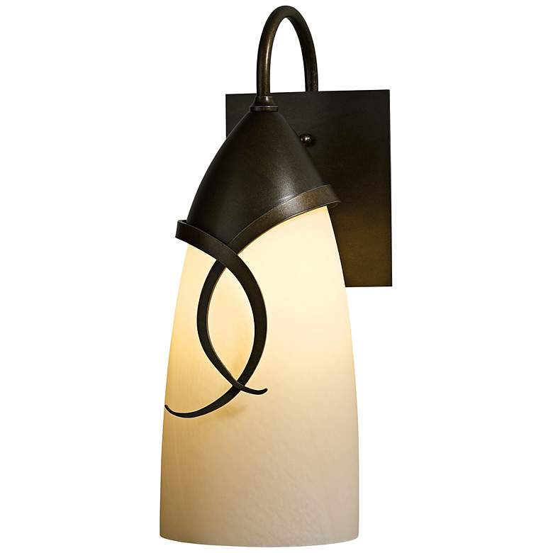 Image 1 Hubbardton Forge Flora 14 1/2 inch High Bronze Outdoor Wall Light