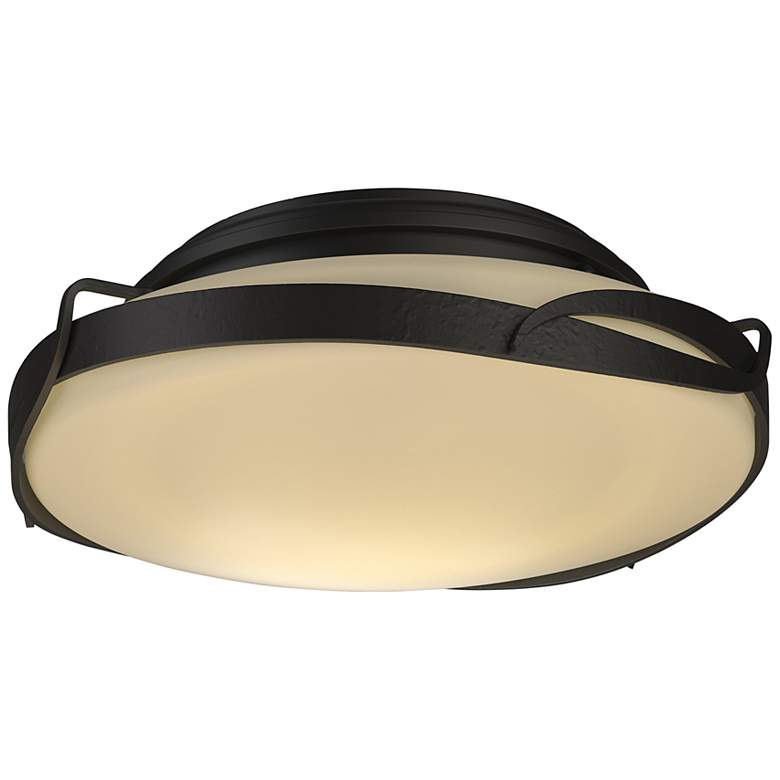 Image 2 Hubbardton Forge Flora 14" Wide Black Ceiling Light