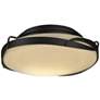 2_Hubbardton Forge Flora 14" Wide Black Ceiling Light