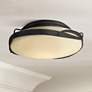 1_Hubbardton Forge Flora 14" Wide Black Ceiling Light