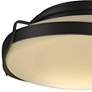 3_Hubbardton Forge Flora 14" Wide Black Ceiling Light more views