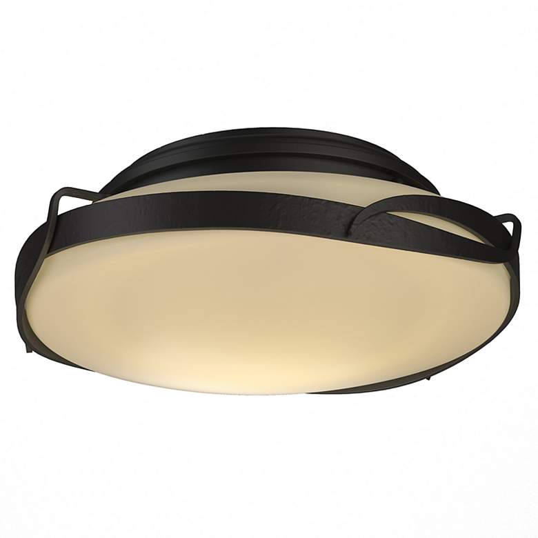 Image 4 Hubbardton Forge Flora 14" Wide Black Ceiling Light more views