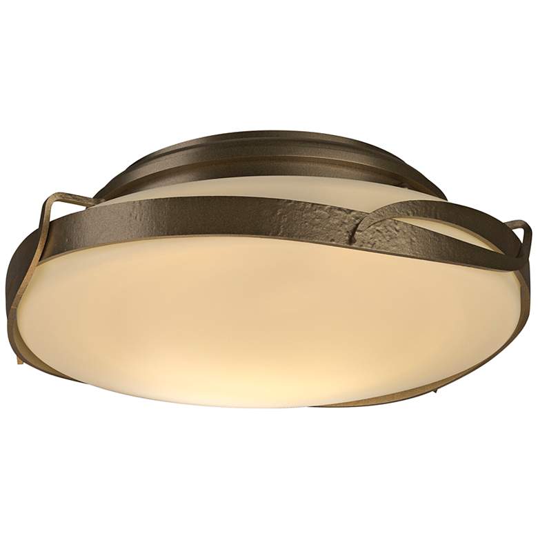 Image 1 Hubbardton Forge Flora 14" Wide Soft Gold Ceiling Light
