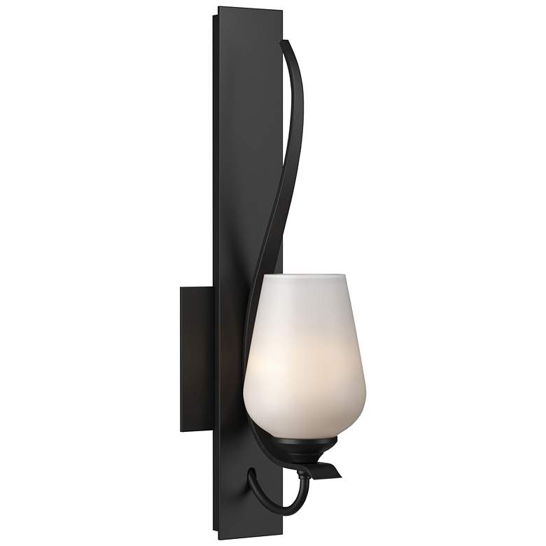 Image 1 Hubbardton Forge Flora 17 1/2" High Black Wall Sconce