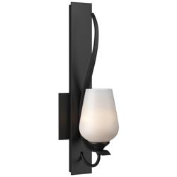 Hubbardton Forge Flora 17 1/2" High Black Wall Sconce