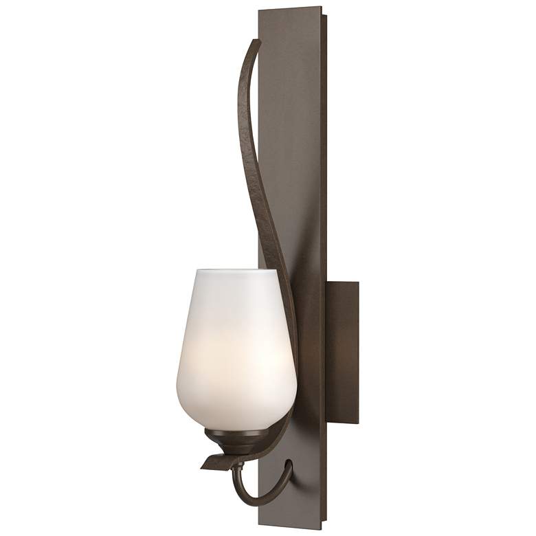 Image 1 Hubbardton Forge Flora 17 1/2" High Bronze Wall Sconce