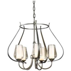 Hubbardton Forge Flora 22 1/4&quot; Open Scroll Seeded Glass Chandelier