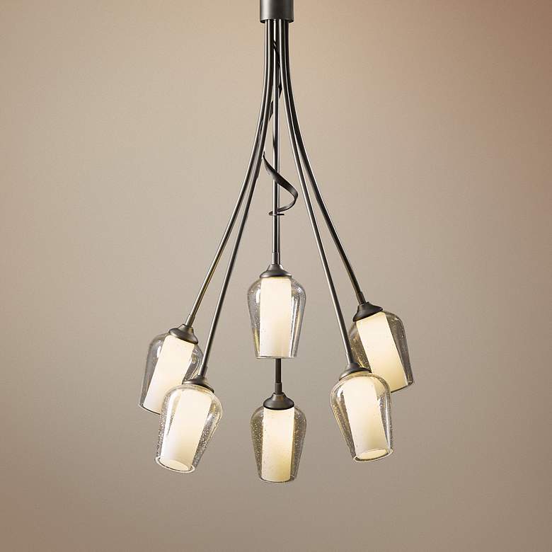 Image 1 Hubbardton Forge Flora 23" Wide Seeded Glass Chandelier