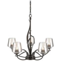 Hubbardton Forge Flora 26 3/4" Oil-Rubbed Bronze 5-Light Chandelier