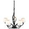 Hubbardton Forge Flora 26 3/4" Wide Black 5-Light Chandelier