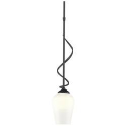 Hubbardton Forge Flora 4" Wide Black Mini Pendant
