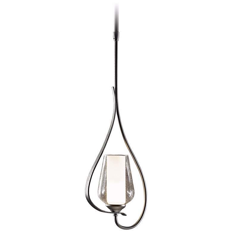 Image 2 Hubbardton Forge Flora 7 3/4 inch Wide Seeded Glass Mini Pendant