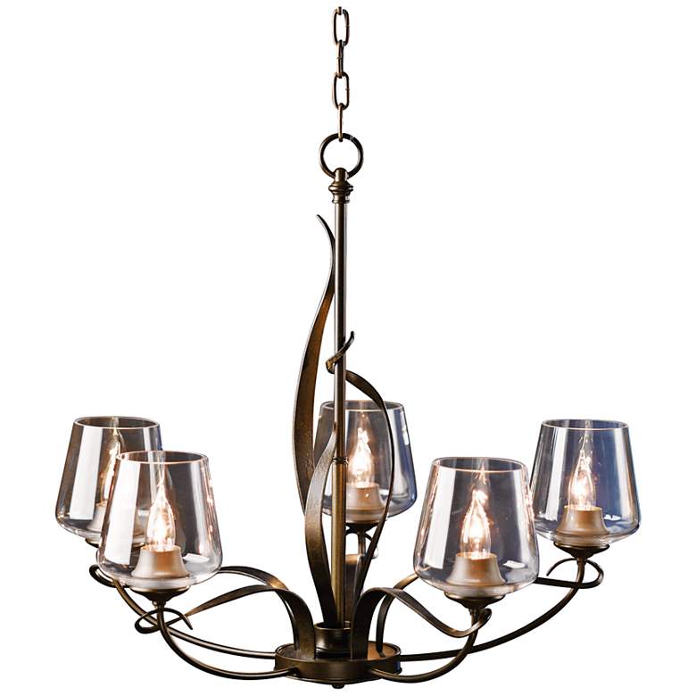 Image 2 Hubbardton Forge Flora Clear Glass 26 1/2" Wide Chandelier