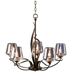 Hubbardton Forge Flora Clear Glass 26 1/2&quot; Wide Chandelier