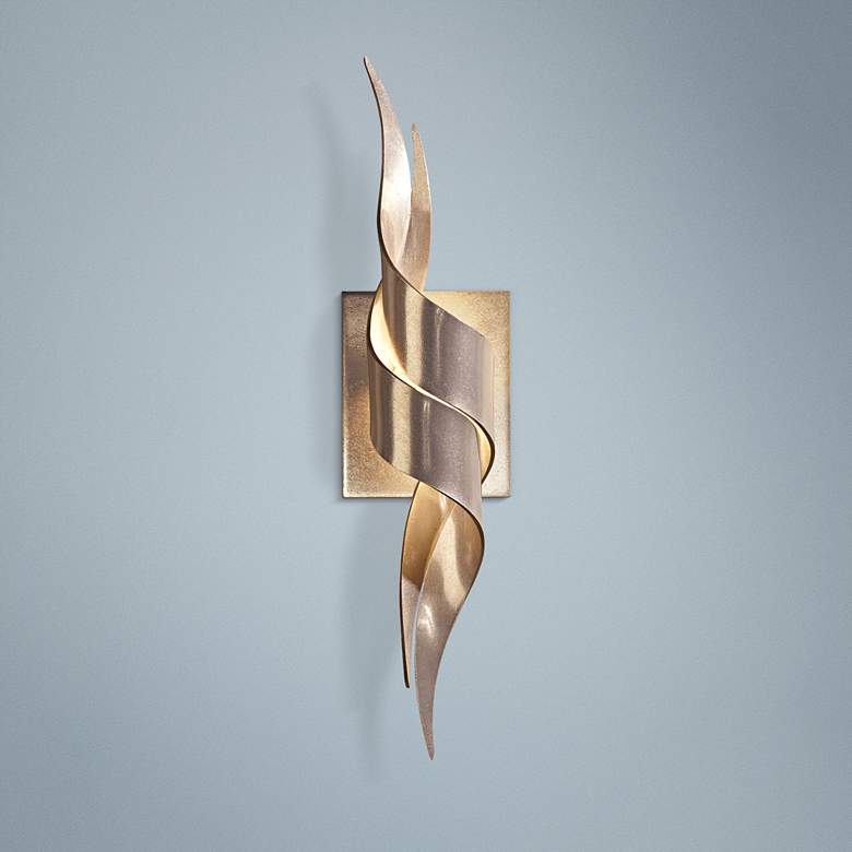 Image 1 Hubbardton Forge Flux 19 1/2" High Soft Gold Wall Sconce