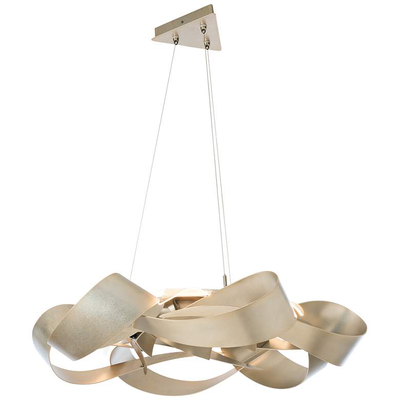 Image 1 Hubbardton Forge Flux 39 1/2" Wide Soft Gold LED Pendant Light
