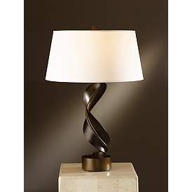 Image2 of Hubbardton Forge Folio 25 1/4" Sculptural Bronze Steel Table Lamp more views