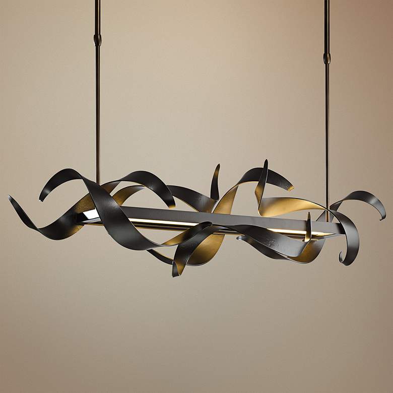 Image 1 Hubbardton Forge Folio 38 inchW LED Kitchen Island Light Pendant