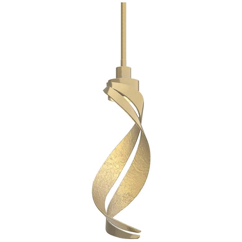 Image 1 Hubbardton Forge Folio 5 3/4 inch Wide Brass Mini Pendant