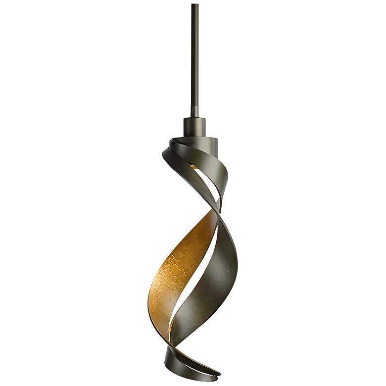 Image 1 Hubbardton Forge Folio 5 3/4" Wide Dark Smoke Mini Pendant