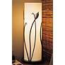 Hubbardton Forge Forged Leaves 18" High Opal Glass Accent Table Lamp