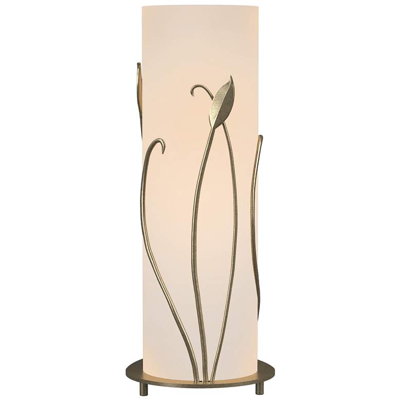 Image 1 Hubbardton Forge Forged Leaves 18"H Gold Accent Table Lamp