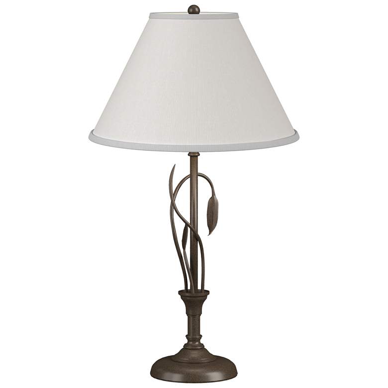Image 1 Hubbardton Forge Forged Leaves 26 1/2" Brass Finish Table Lamp