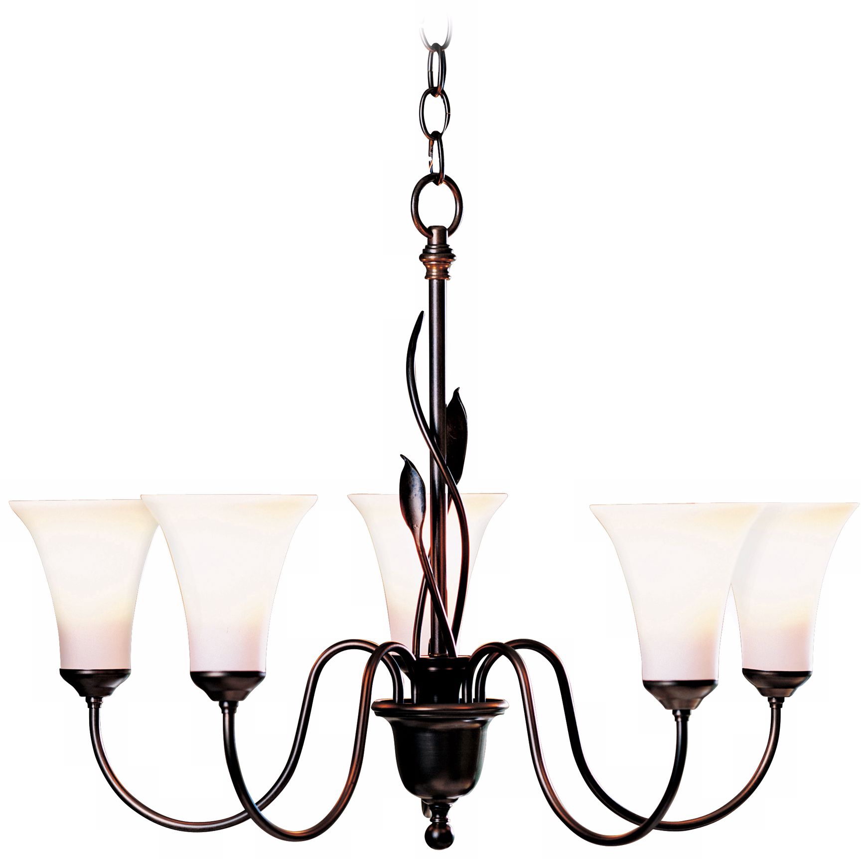 Hubbardton Forge Forged Leaves 5-Light Chandelier