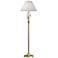 Hubbardton Forge Forged Leaves 56" Anna Shade and Brass Floor Lamp