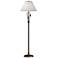 Hubbardton Forge Forged Leaves 56" Anna Shade Bronze Floor Lamp