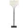 Hubbardton Forge Formae 58" High Anna Shade Natural Iron Floor Lamp