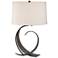 Hubbardton Forge Fullered 22" Flax and Bronze Steel Table Lamp