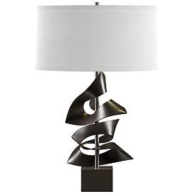 Image1 of Hubbardton Forge Gallery 24 3/4" Anna Shade Bronze Table Lamp