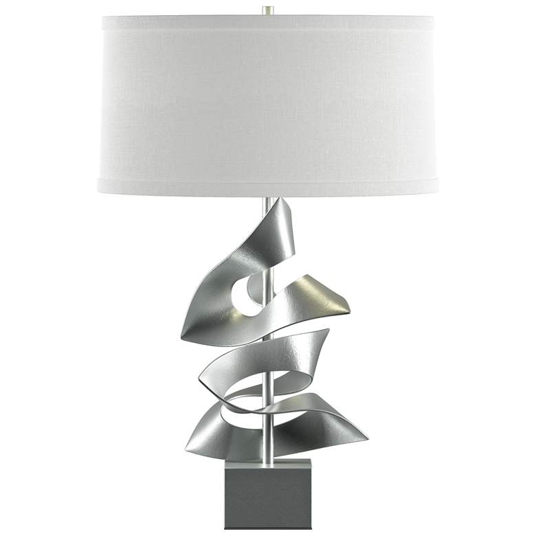 Image 1 Hubbardton Forge Gallery 24 3/4" Anna Shade Vintage Platinum Lamp