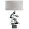 Hubbardton Forge Gallery 24 3/4" Flax Shade Platinum Finish Table Lamp