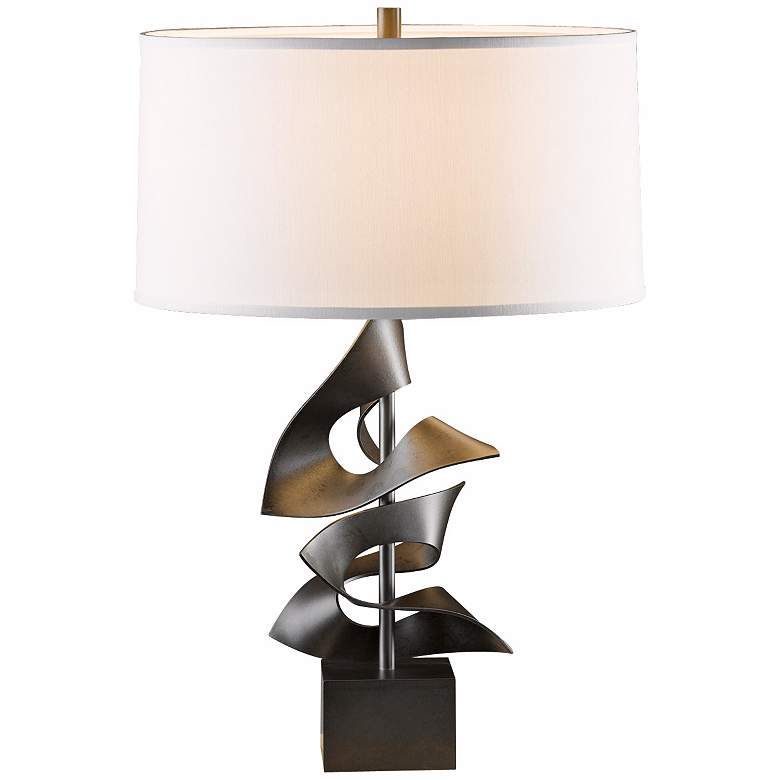 Image 1 Hubbardton Forge Gallery 24" Twofold Steel Modern Sculpture Table Lamp