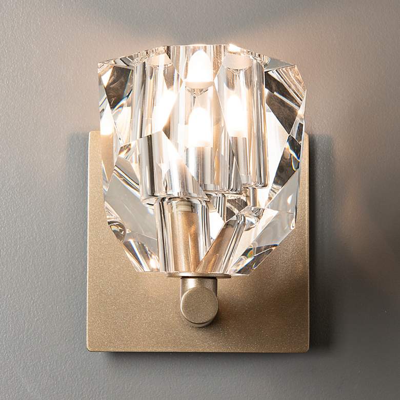 Image 1 Hubbardton Forge Gatsby 6" High Soft Gold Wall Sconce