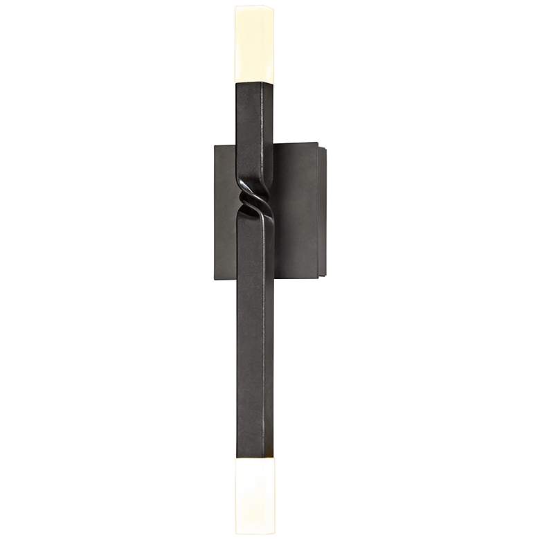 Image 1 Hubbardton Forge Helix 21" High Dark Smoke LED Wall Sconce