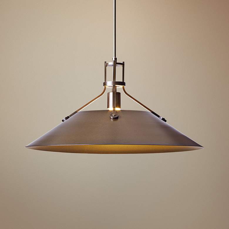 Image 1 Hubbardton Forge Henry 11 inch High Bronze Outdoor Hanging Light