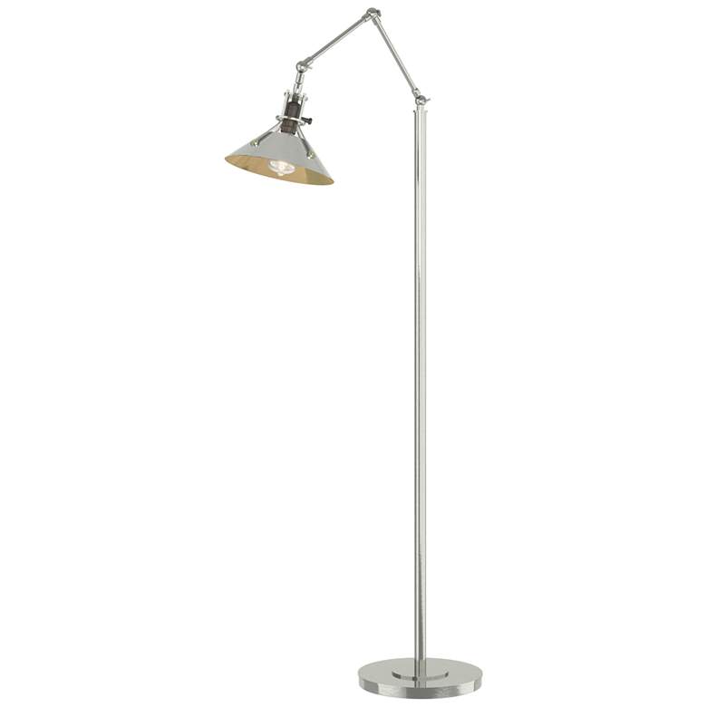 Image 1 Hubbardton Forge Henry 60.8" Sterling Silver Finish Floor Lamp