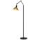 Hubbardton Forge Henry 61" Adjustable Arm Black and Brass Floor Lamp