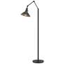 Hubbardton Forge Henry 61" Black and Natural Iron Floor Lamp