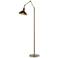 Hubbardton Forge Henry Adjustable Height Black and Soft Gold Floor Lamp