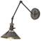 Hubbardton Forge Henry Adjustable Height Dark Smoke Wall Light