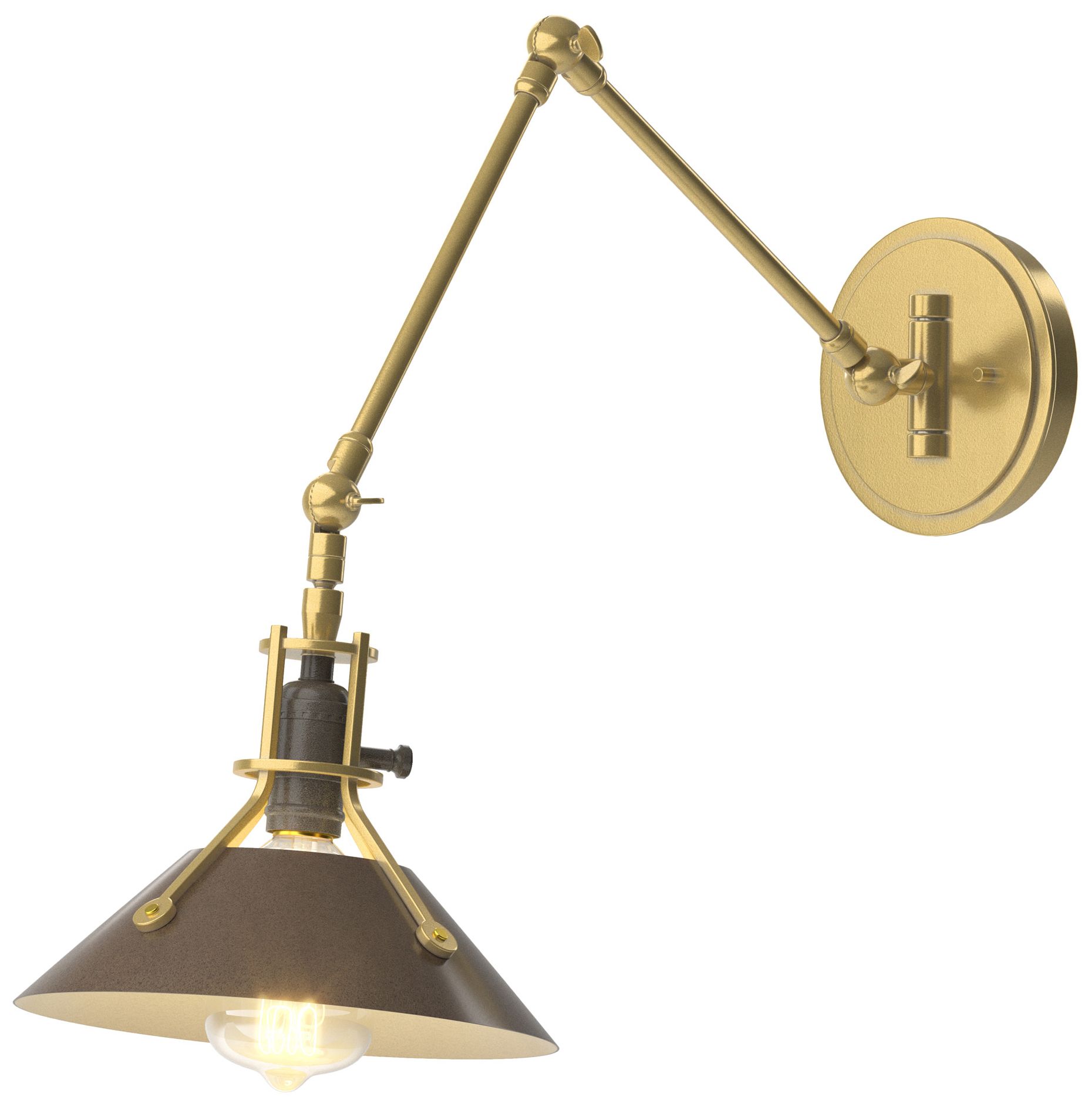Hubbardton Forge Henry Brass - Antique Brass Collection